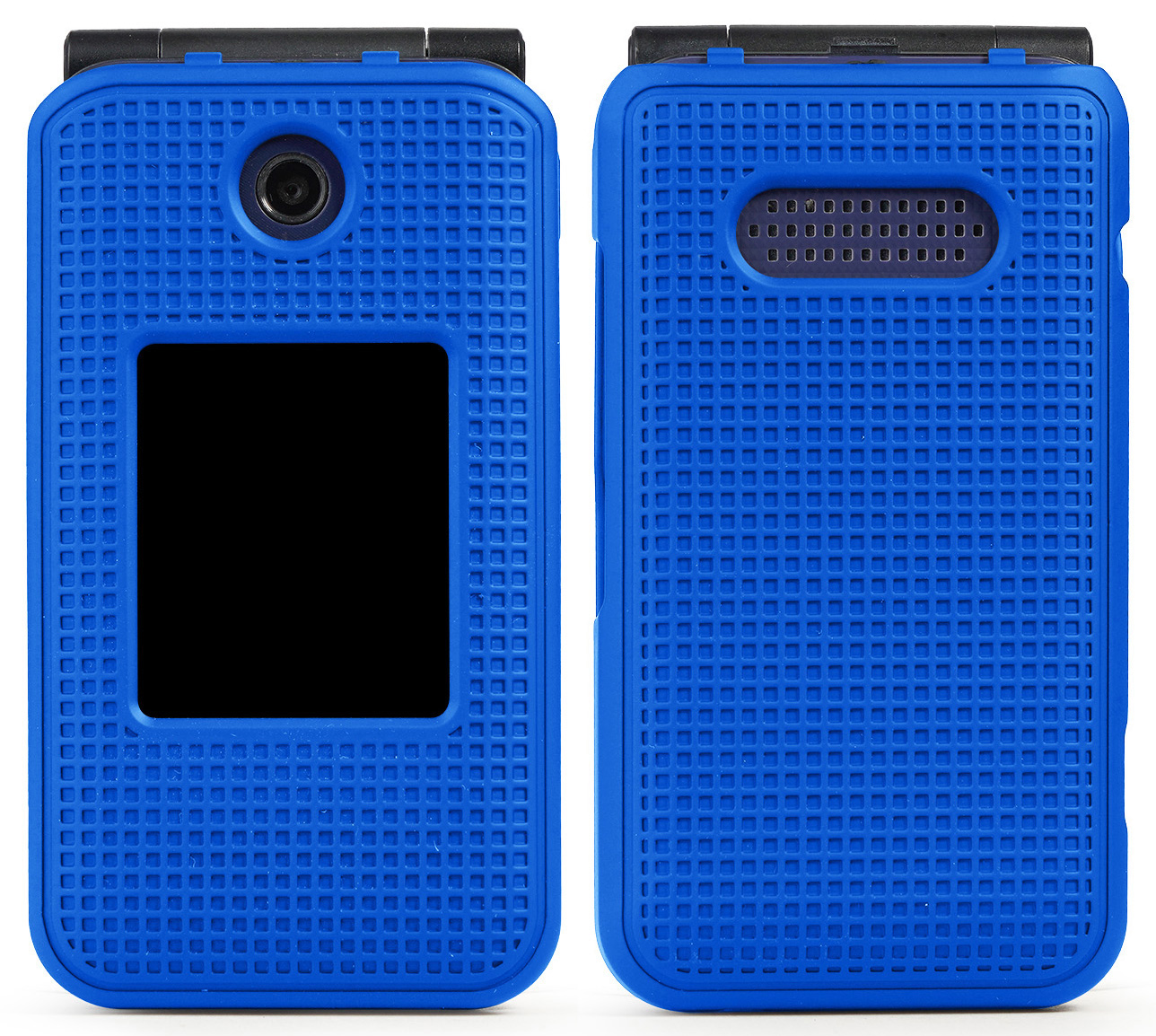 Grid Texture Case Slim Hard Cover for Cingular Flip IV 4 Phone, Cricket